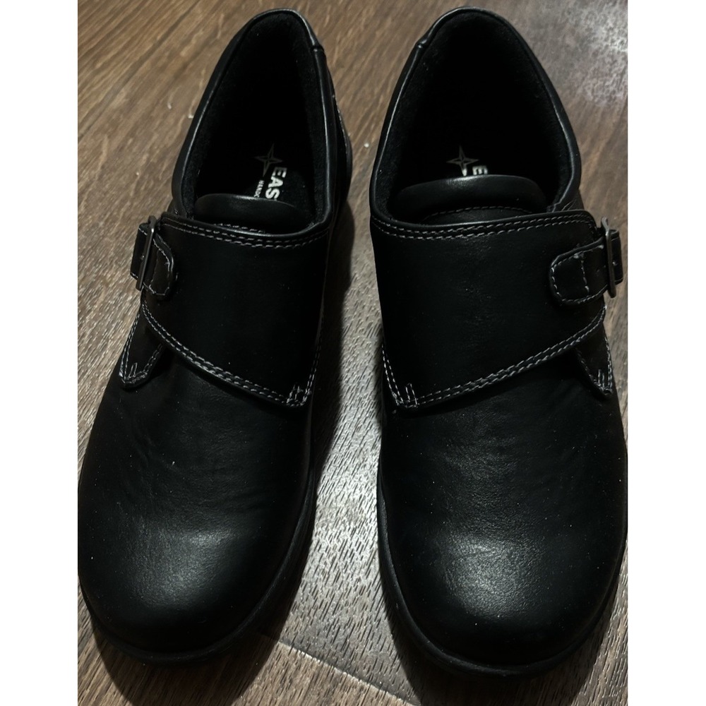 Black Women's Comfort Slip-On Shoe with Buckle - Picture 7 of 8